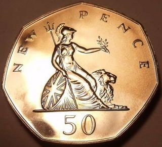 Scarce Huge Cameo Proof Great Britain 1986 50 Pence See Our Proof Coins Shi