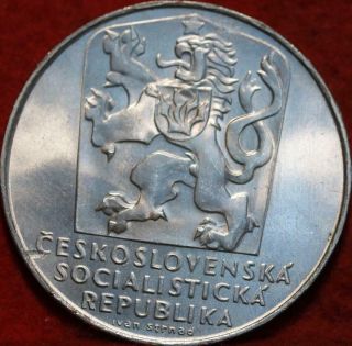 Uncirculated 1970 Czechoslovakia 25 Koruns Silver Foreign Coin