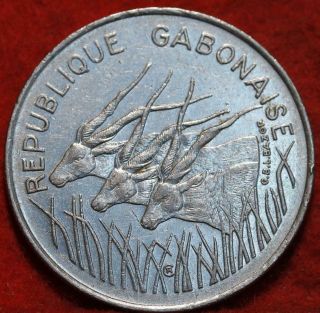 Uncirculated 1975 Gabon 100 Francs Clad Foreign Coin