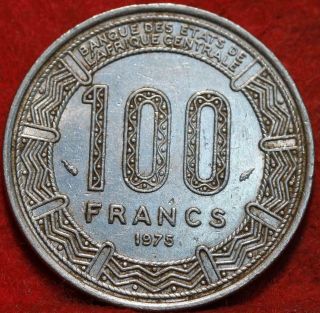 Uncirculated 1975 Gabon 100 Francs Clad Foreign Coin 2