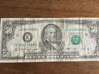 1990 Richmond $50 Dollar Bill Note Frn E56407089a,  Bonus ⭐️ Note