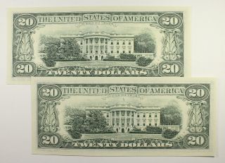 US $20 Uncirculated Consecutive Series 1988 - A FRN CLEVELAND - Set of 2 2