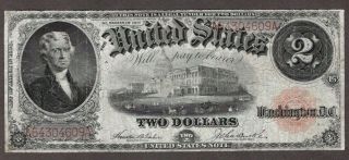 1917 $2.  00 Legal Tender Note,  F/vf