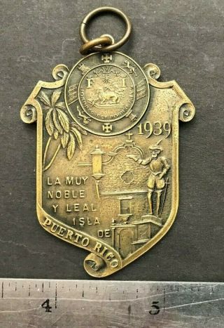 Puerto Rico Ca1939 Medalla Juan P.  De Leon,  Army Reserve Officers Convention