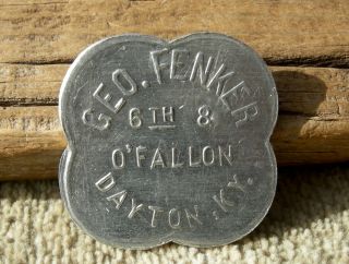 Ca 1900s Dayton Kentucky Ky (campbell Co) Wright Die Oh " Fenker " Old Bar? Token