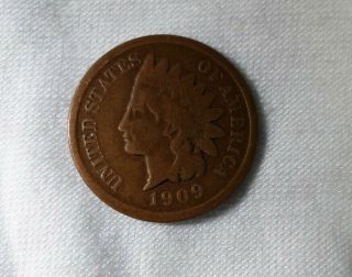 1909 - S Indian Head Cent Key Date Penny