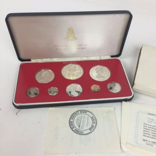 Cayman Islands 1980 Proof Set 8 Coins Box &