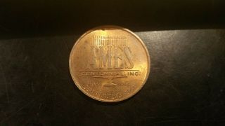 Vintage Collectible 1964 50 Cent Ames Iowa Centennial Trade Coin Token