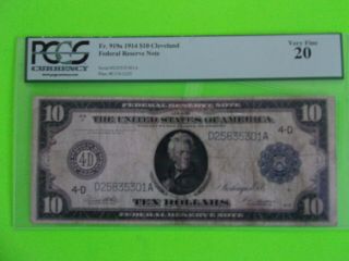 FR.  918 $10 1914 Federal Reserve Note Cleveland Very fine 20 2