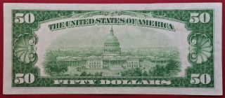 1934 Series $50 Fifty Dollar Federal Reserve Note Julian | Morganthau York 2