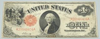 Series Of 1917 $1.  00 One Dollar Us Note Legal Tender Fr38 Bill 272