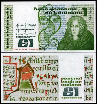 Ireland 1 Pound 1982 P 70 Unc