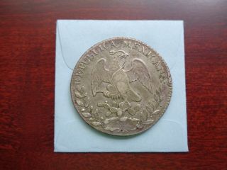 1836 Pi J.  S San Luis Potosi Mexico 8 Reales Silver Coin