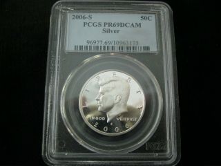 2006 - S Kennedy Half Dollar Pcgs Pr69dcam Silver