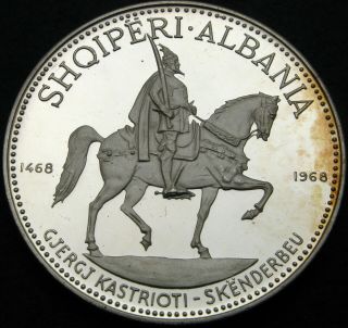 Albania 10 Leke 1969 Proof - Silver - Skanderbeg 