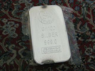 100 Gram Silver Ingot 999.  0 Fine Argor S.  A.  Chiasso Saa Bar Below Scrap Spot Nr
