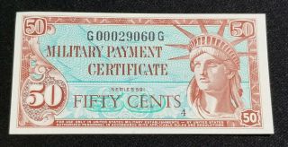 U.  S.  Military Payment Certificate 50 Cent Note Series 591 Immaculate