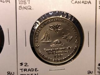 1987 Canada Quebec Numismatic society $2 Token set,  3 X Token (s) 3