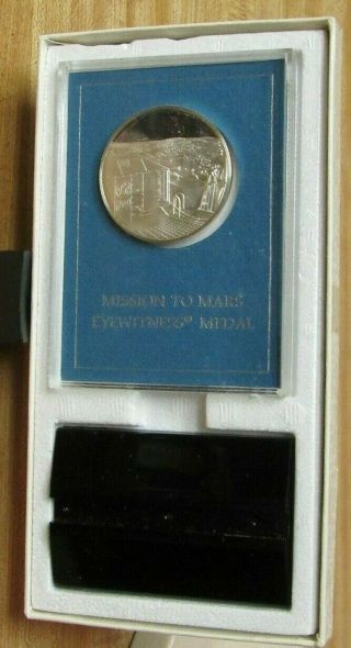Franklin Mission To Mars Eyewitness Medal Solid Sterling Silver Ltd Edition