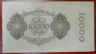 German 10000 Mark 1922 Deutschland Reichsbanknote Reichsmark 7M - 371787 Note 2