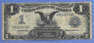 1899 Black Eagle $1.  00 One Dollar Silver Certificate