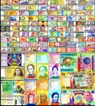 100 Different Types World Currency,  Specimen,  Venezuela Set Of 6,  All,  Unc