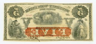 1864/2 $5 The Somerset and Worcester Savings Bank - MARYLAND Note CU 2