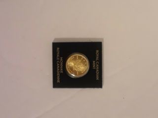 1 Gram.  9999 Gold Bullion Bar Canada Maple Coin 50 Cents Elizabeth Ii Not Scrap