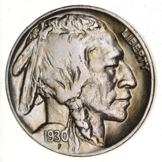 Full Horn - - Tough - 1930 Buffalo Nickel - Sharp Coin 892