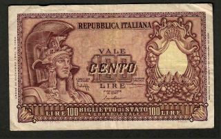 100 Lire From Italy 1951