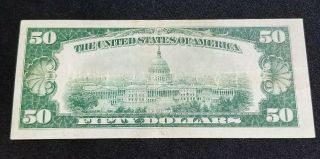 1929 U.  S.  $50 Fifty Dollar Note Brown Seal,  Kansas City,  MO. 7