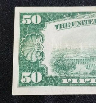 1929 U.  S.  $50 Fifty Dollar Note Brown Seal,  Kansas City,  MO. 8
