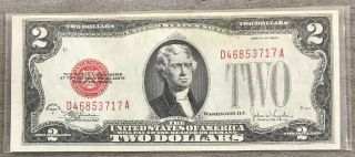Series 1928 F $2 Two Dollar Legal Tender Note Fr - 1507 Ba18