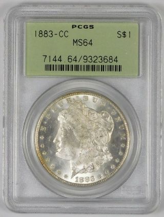 1883 - Cc Morgan Silver Dollar - Pcgs Ms 64