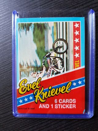 Evel Knievel 1974 Trading Card Pack.  Rare.