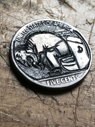 Hobo Nickel Real Coin Art Potty Toilet Throne Office Paperwork Commode