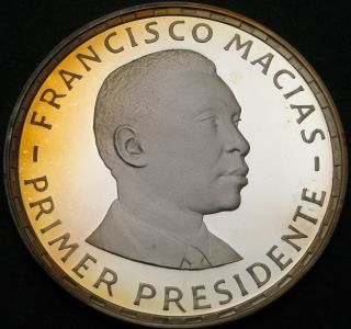 Equatorial Guinea 200 Pesetas 1970 Proof - Silver - Francisco Macias - 381 ¤