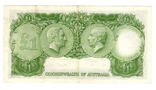 Australia 1 Pound issued 1953 - 1960 signed Coombs Wilson,  P30a VF,  /aEF 2
