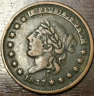 1837 Hard Times Token Millions For Defense Not One Cent For Tribute,  Very Cool