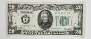 1928 $20 Federal Reserve Note Currency Chicago Choice Xf,  Extra Fine (010a