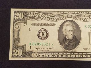 West Point Coins 1950 - C $20 Federal Reserve Note ' Star  K ' Dallas Crisp/BU 3