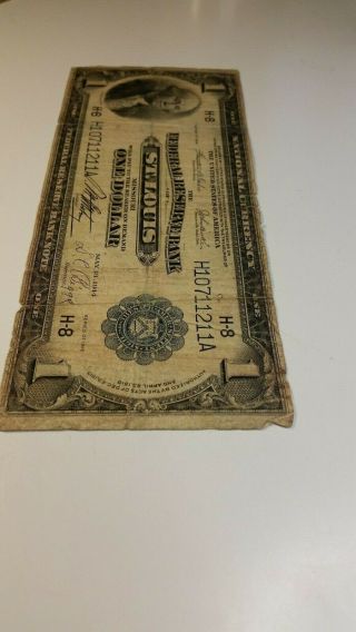 May 18,  1914 George Washington $1 National Currency St.  Louis Federal Reserve Ba 2