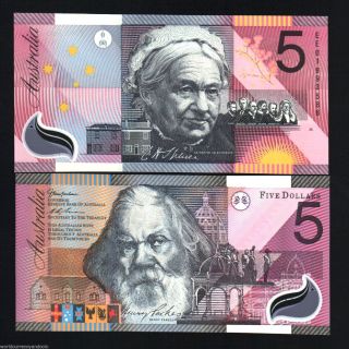 Australia 5 Dollars P56 2001 Polymer Commemorative Banknote Unc Money Bill