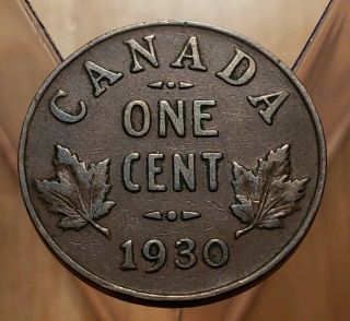Canada 1 Cent 1930 George V Canadian Penny Copper Coin Small Cen 2
