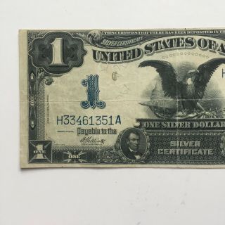 1899 Black Eagle One Dollar Silver Certificate with Lincoln and Grant 2