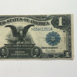 1899 Black Eagle One Dollar Silver Certificate with Lincoln and Grant 3