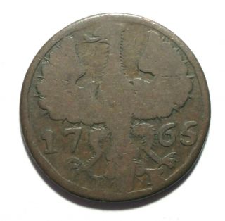 1765 - IK German - States AACHEN 12 Heller LARGE COPPER COIN KM 51 2