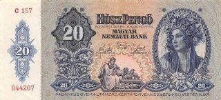 Hungary 20 Pengo 15.  1.  1941 P 109 Series C 157 Circulated Banknote