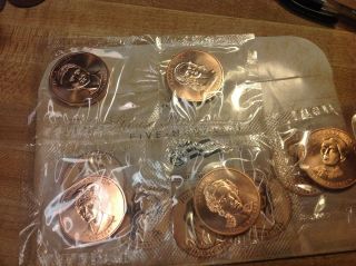 2009 First Spouse Bronze Medal Series - Five Medal Set 3rd Yr.  Issue By U.  S