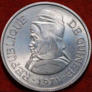 Uncirculated 1971 Guinea 5 Sylis Foreign Coin